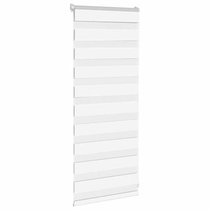 vidaXL Zebra Blind White 55x100 cm Fabric Width 50.9 cm Polyester