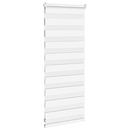 vidaXL Zebra Blind White 55x100 cm Fabric Width 50.9 cm Polyester