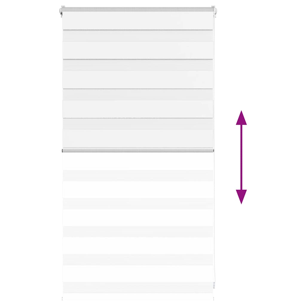 vidaXL Zebra Blind White 75x100 cm Fabric Width 70,9 cm Polyester