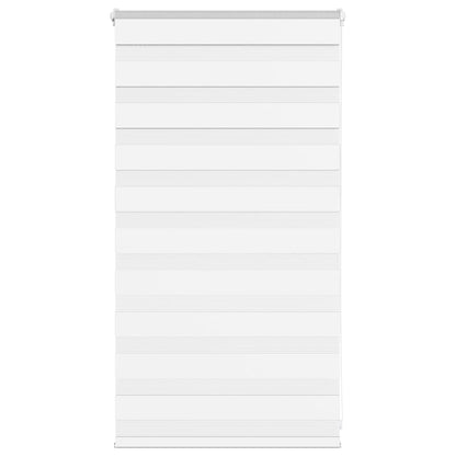 vidaXL Zebra Blind White 80x100 cm Fabric Width 75.9 cm Polyester