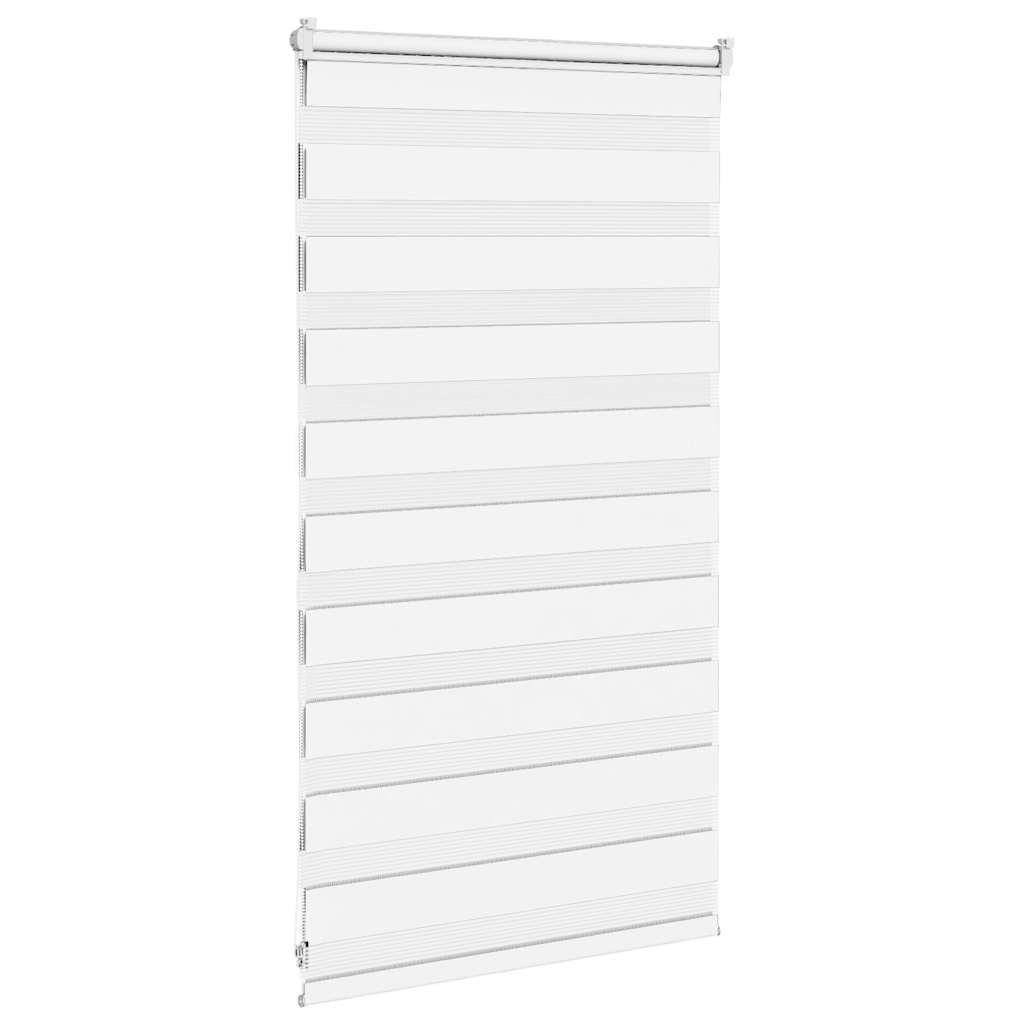 vidaXL Zebra Blind White 80x100 cm Fabric Width 75,9 cm Polyester