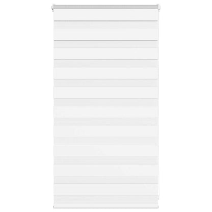 vidaXL Zebra Blind White 90x100 cm Fabric Width 85.9 cm Polyester