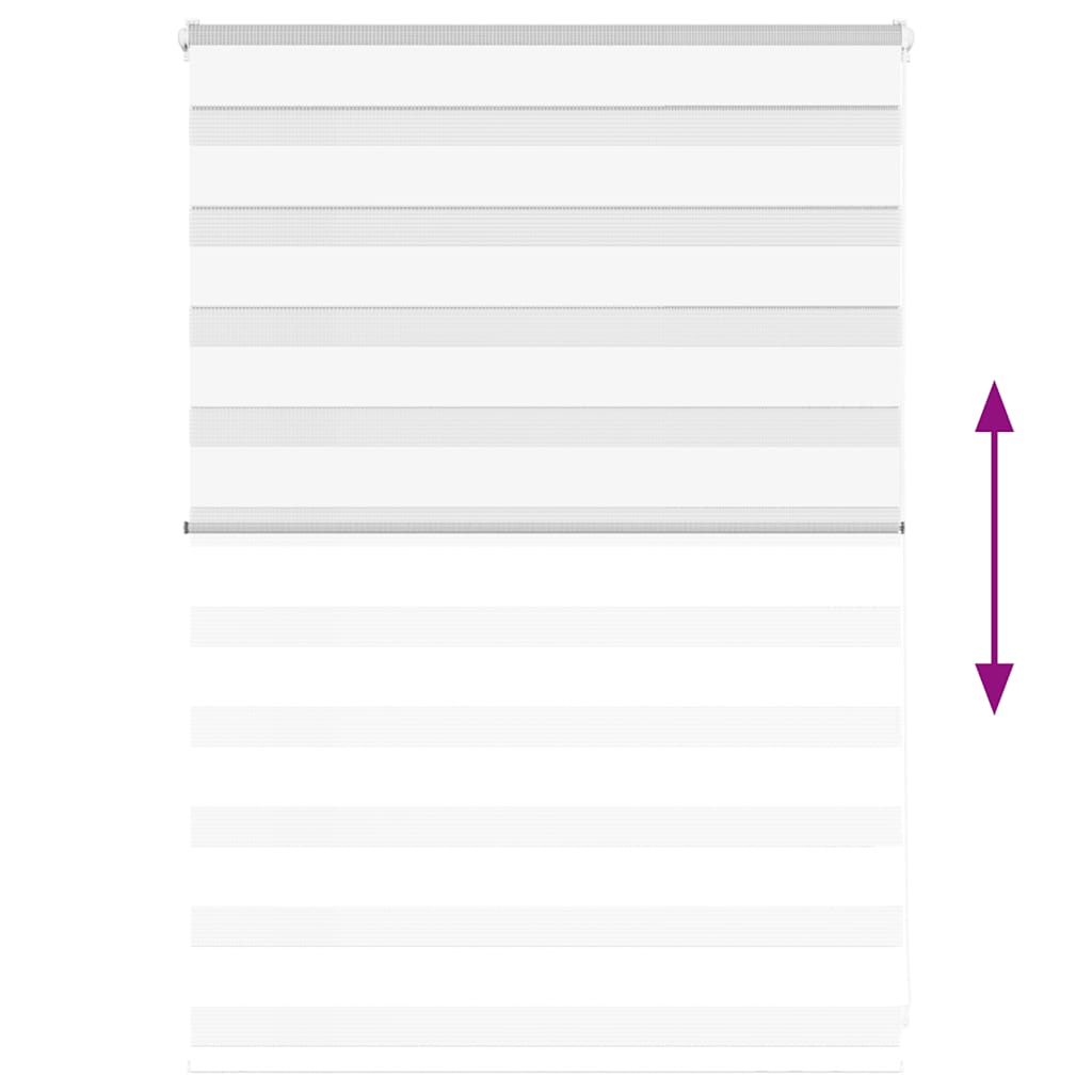 vidaXL Zebra Blind White 95x100 cm Fabric Width 90.9 cm Polyester