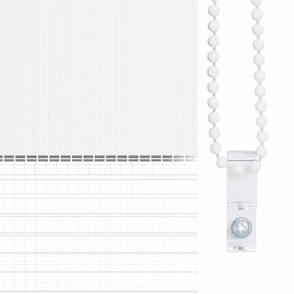 vidaXL Zebra Blind White 95x100 cm Fabric Width 90.9 cm Polyester