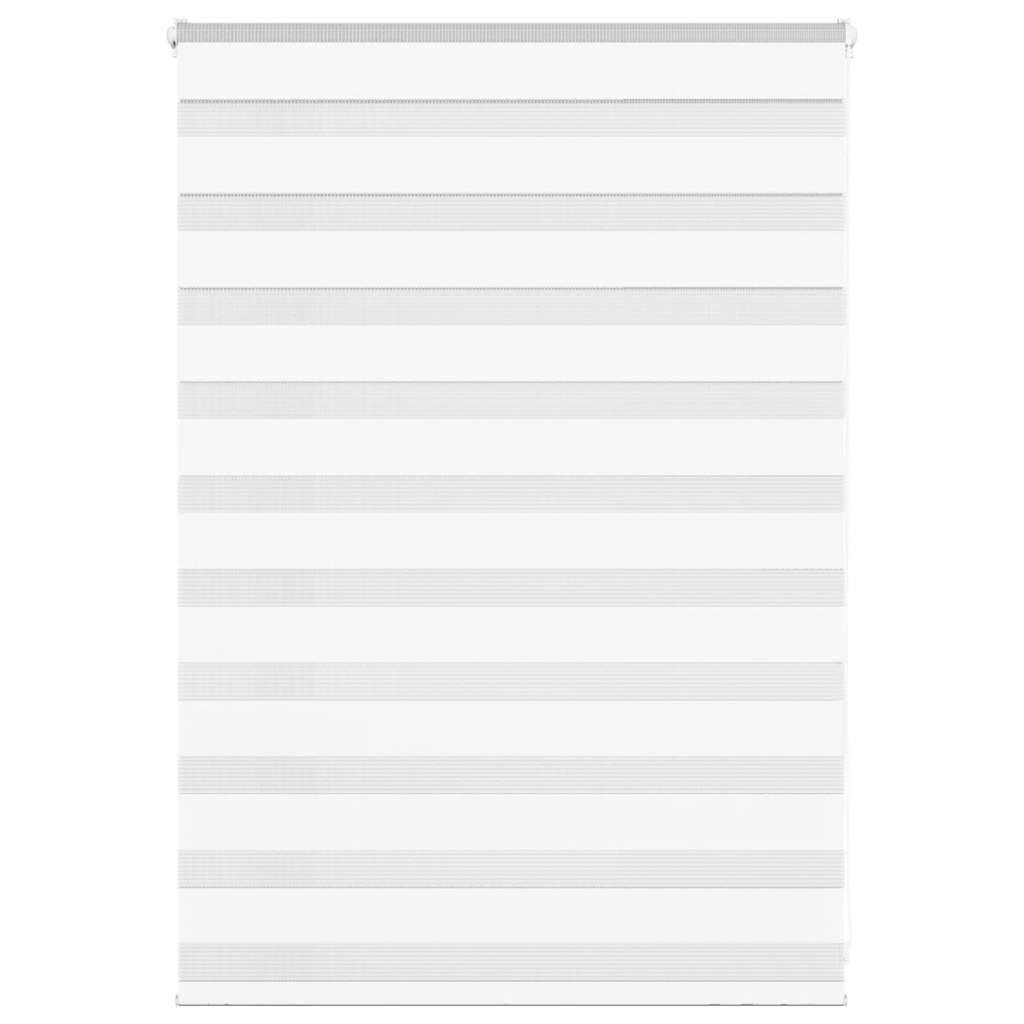 vidaXL Zebra Blind White 100x100 cm Fabric Width 95,9 cm Polyester