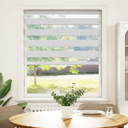 vidaXL Zebra Blind White 100x100 cm Fabric Width 95,9 cm Polyester