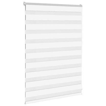 vidaXL Zebra Blind White 100x100 cm Fabric Width 95.9 cm Polyester
