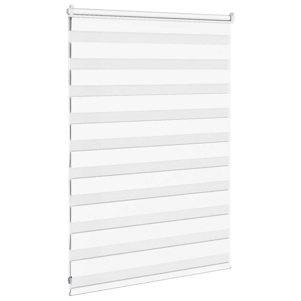 vidaXL Zebra Blind White 100x100 cm Fabric Width 95.9 cm Polyester