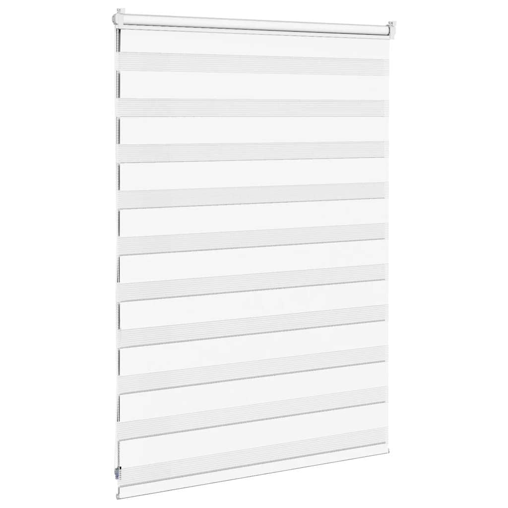 vidaXL Zebra Blind White 100x100 cm Fabric Width 95,9 cm Polyester