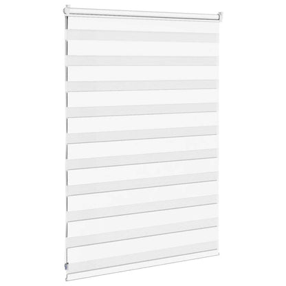 vidaXL Zebra Blind White 100x100 cm Fabric Width 95.9 cm Polyester