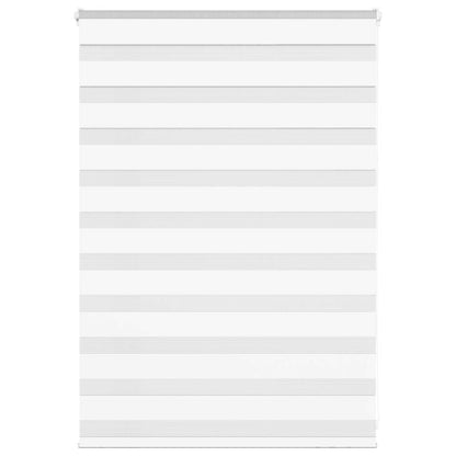 vidaXL Zebra Blind White 110x100 cm Fabric Width 105.9 cm Polyester