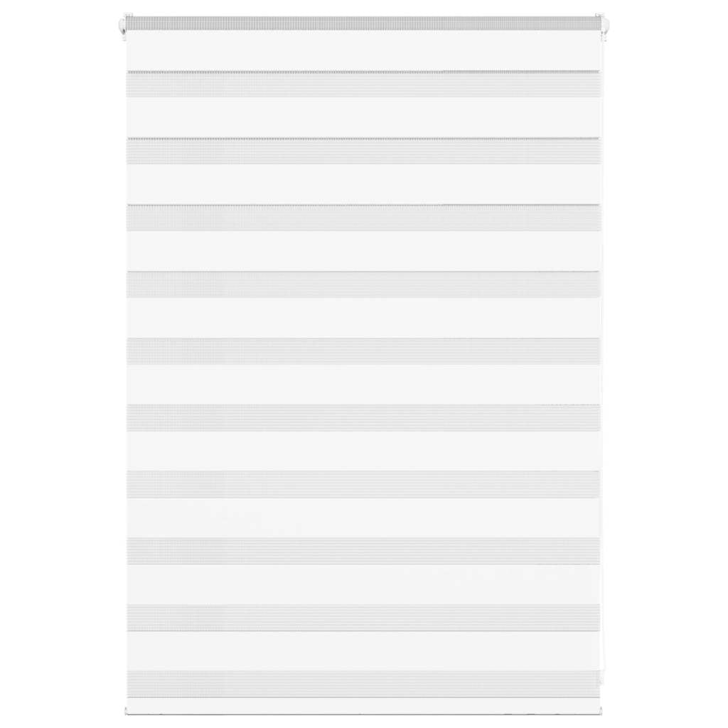 vidaXL Zebra Blind White 110x100 cm Fabric Width 105,9 cm Polyester