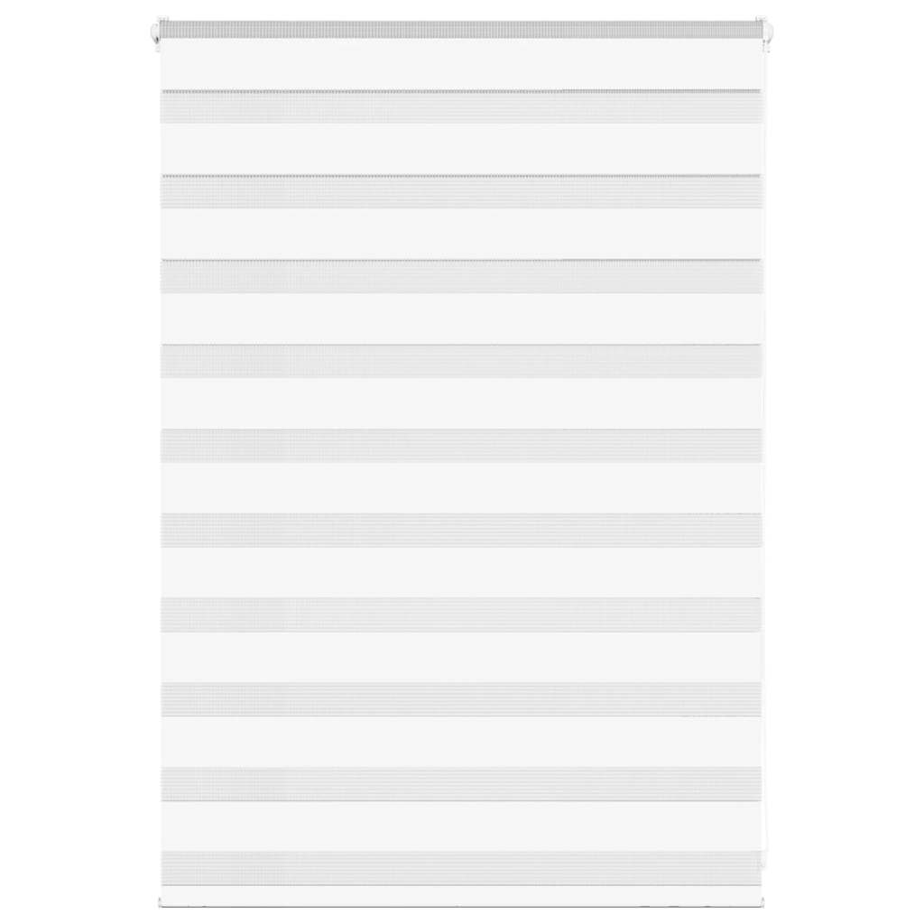 vidaXL Zebra Blind White 115x100 cm Fabric Width 110.9 cm Polyester