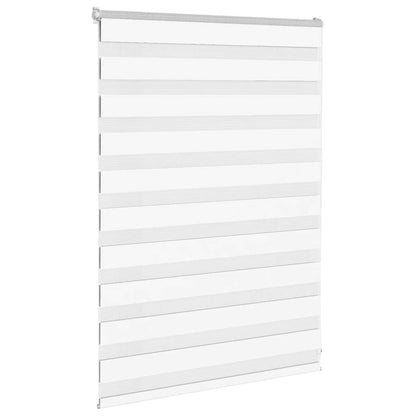 vidaXL Zebra Blind White 115x100 cm Fabric Width 110,9 cm Polyester
