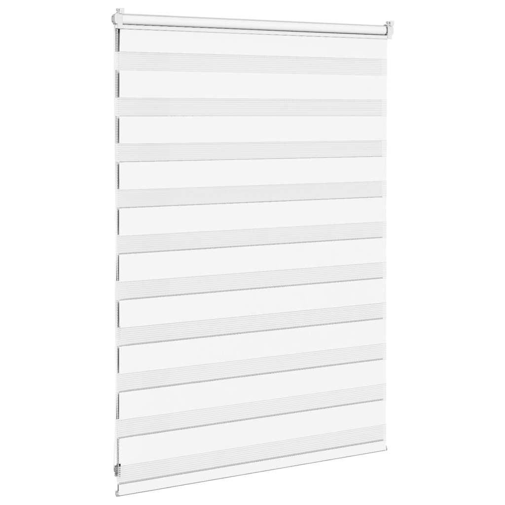 vidaXL Zebra Blind White 115x100 cm Fabric Width 110,9 cm Polyester