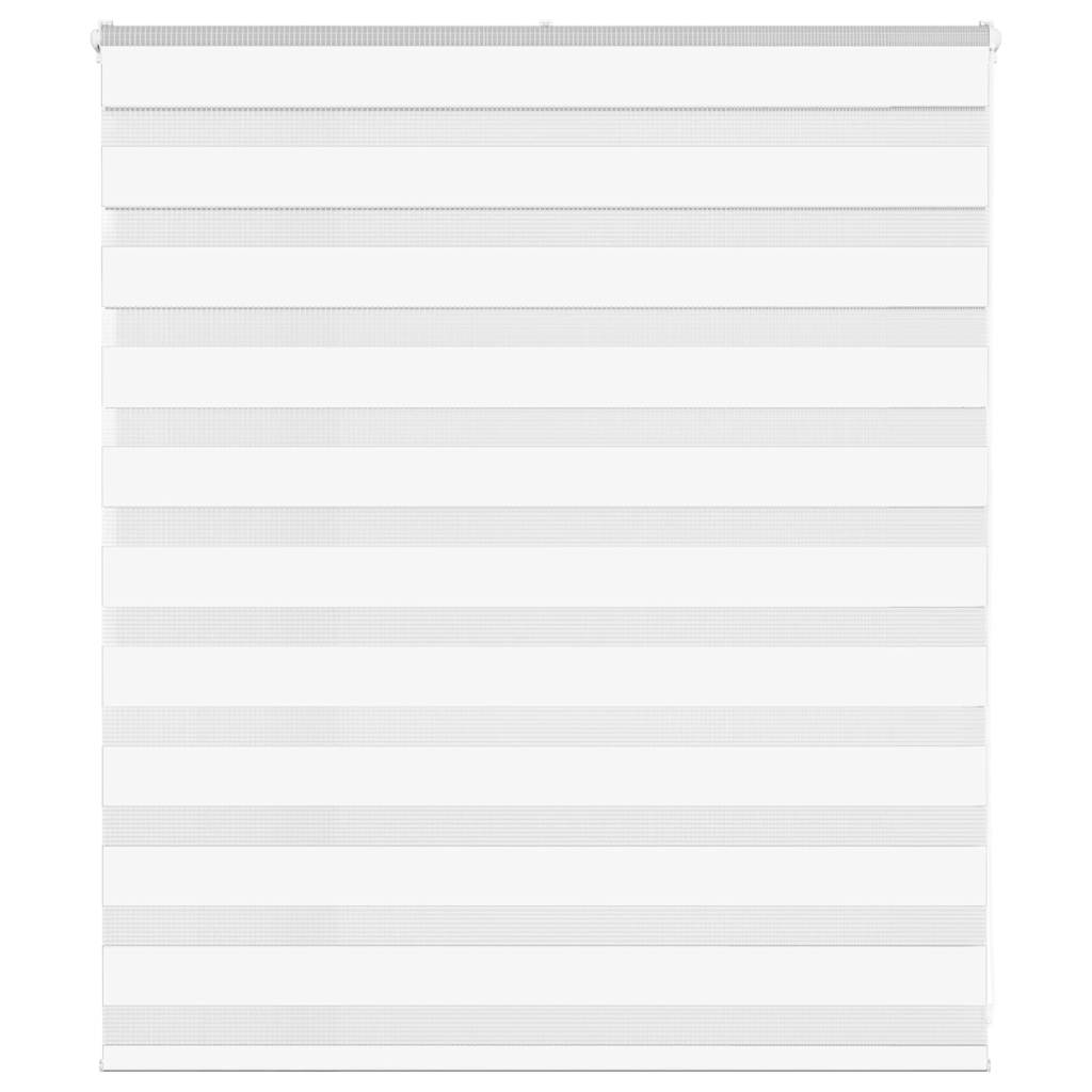 vidaXL Zebra Blind White 120x100 cm Fabric Width 115.9 cm Polyester