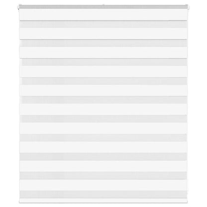 vidaXL Zebra Blind White 120x100 cm Fabric Width 115.9 cm Polyester