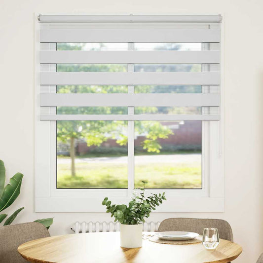 vidaXL Zebra Blind White 120x100 cm Fabric Width 115,9 cm Polyester