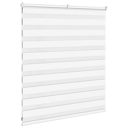 vidaXL Zebra Blind White 120x100 cm Fabric Width 115,9 cm Polyester