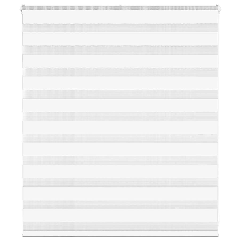vidaXL Zebra Blind White 125x100 cm Fabric Width 120.9 cm Polyester