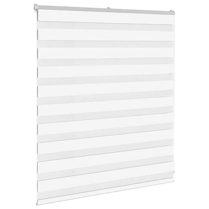 vidaXL Zebra Blind White 125x100 cm Fabric Width 120.9 cm Polyester