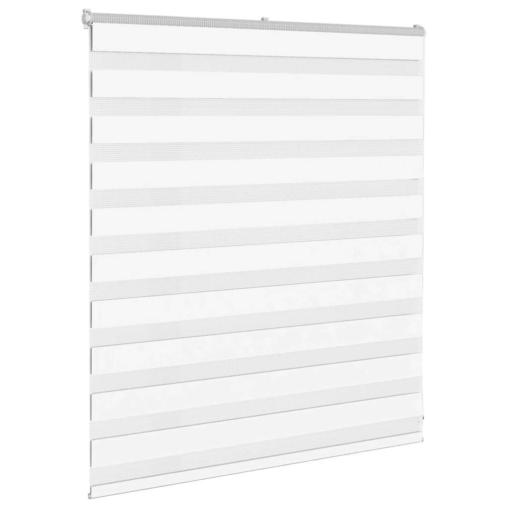 vidaXL Zebra Blind White 130x100 cm Fabric Width 125,9 cm Polyester