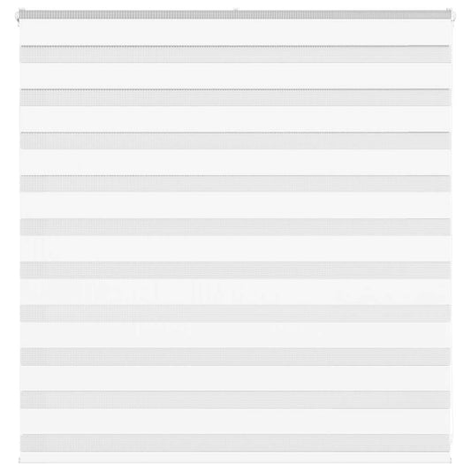 vidaXL Zebra Blind White 140x100 cm Fabric Width 135.9 cm Polyester
