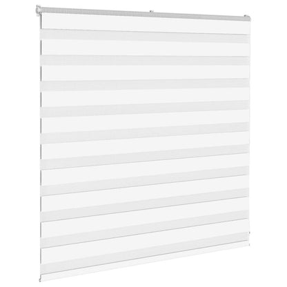 vidaXL Zebra Blind White 140x100 cm Fabric Width 135.9 cm Polyester