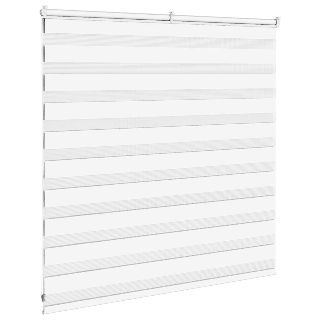 vidaXL Zebra Blind White 145x100 cm Fabric Width 140,9 cm Polyester