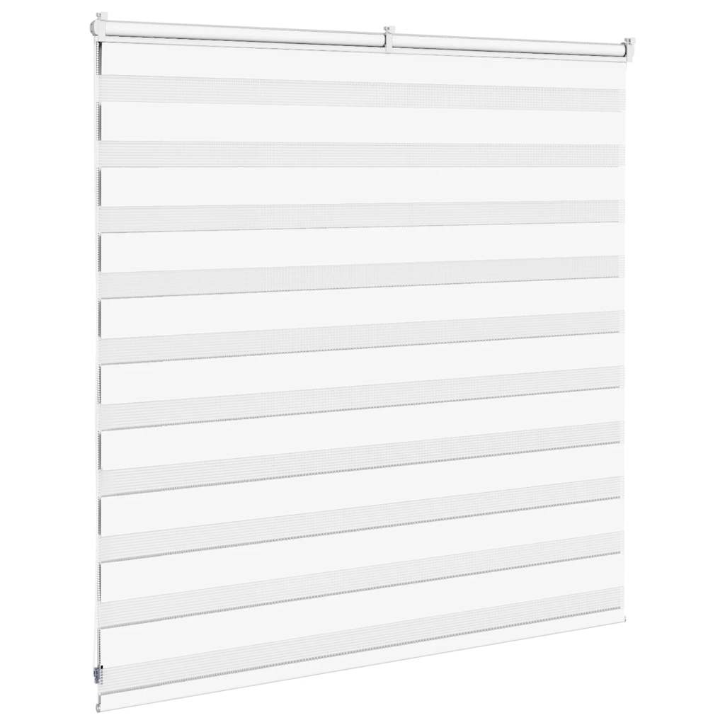 vidaXL Zebra Blind White 150x100 cm Fabric Width 145.9 cm Polyester