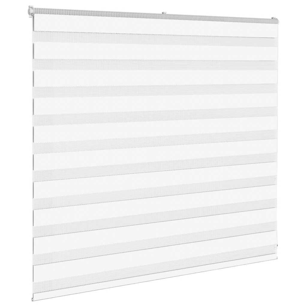 vidaXL Zebra Blind White 165x100 cm Fabric Width 160.9 cm Polyester