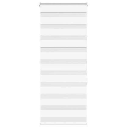 vidaXL Zebra Blind White 55x150 cm Fabric Width 50.9 cm Polyester