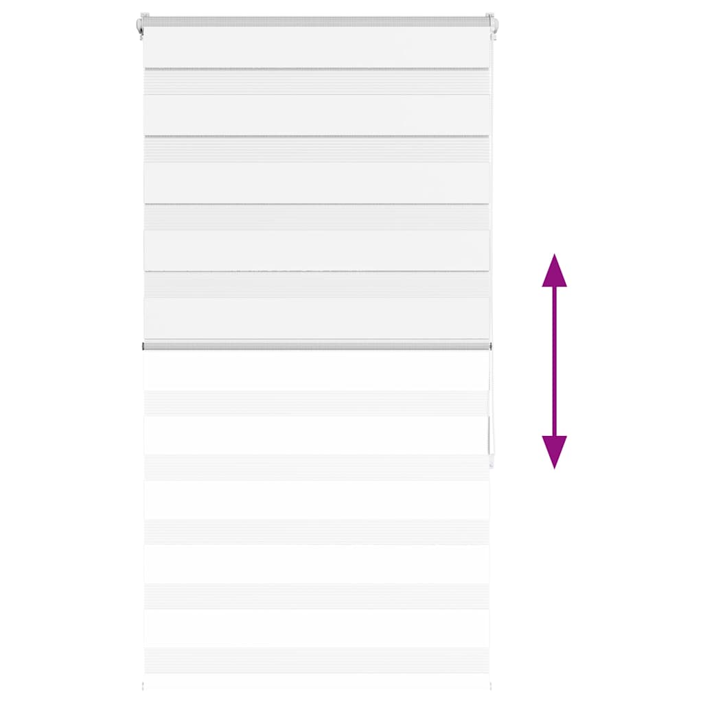 vidaXL Zebra Blind White 70x150 cm Fabric Width 65,9 cm Polyester