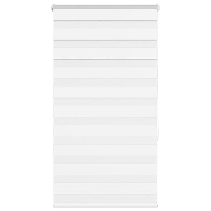 vidaXL Zebra Blind White 75x150 cm Fabric Width 70.9 cm Polyester