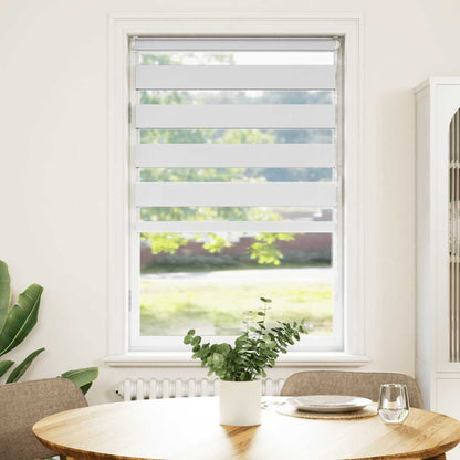 vidaXL Zebra Blind White 75x150 cm Fabric Width 70,9 cm Polyester