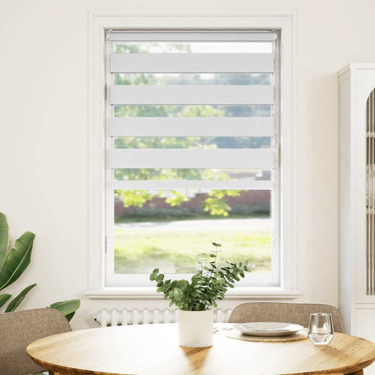 vidaXL Zebra Blind White 75x150 cm Fabric Width 70,9 cm Polyester