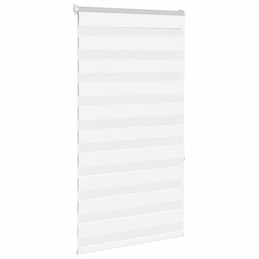 vidaXL Zebra Blind White 85x150 cm Fabric Width 80.9 cm Polyester