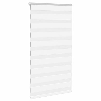 vidaXL Zebra Blind White 85x150 cm Fabric Width 80.9 cm Polyester