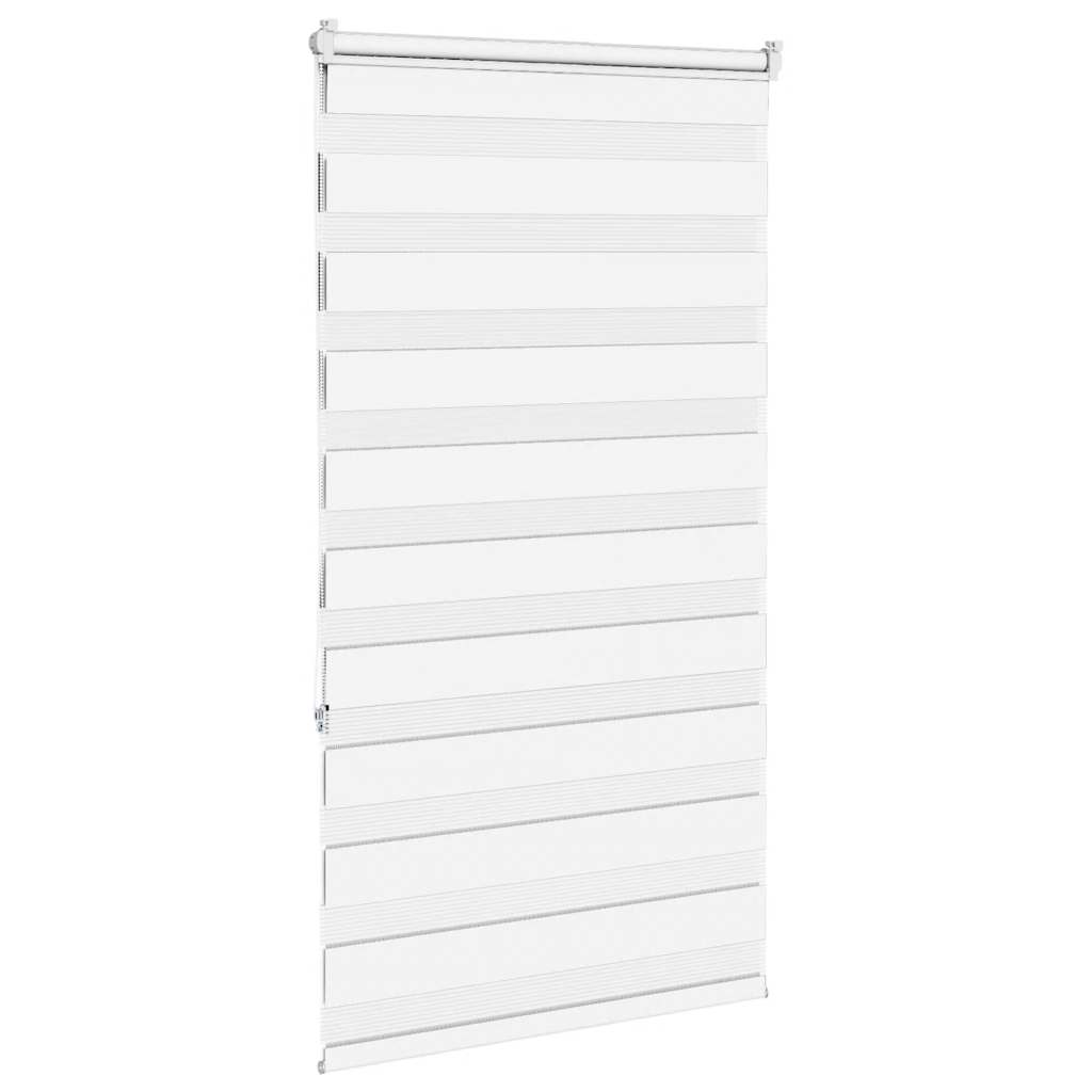 vidaXL Zebra Blind White 85x150 cm Fabric Width 80,9 cm Polyester
