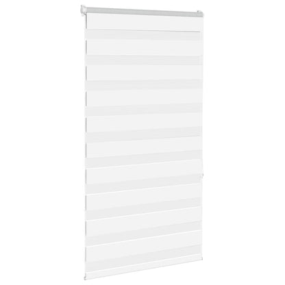 vidaXL Zebra Blind White 90x150 cm Fabric Width 85.9 cm Polyester