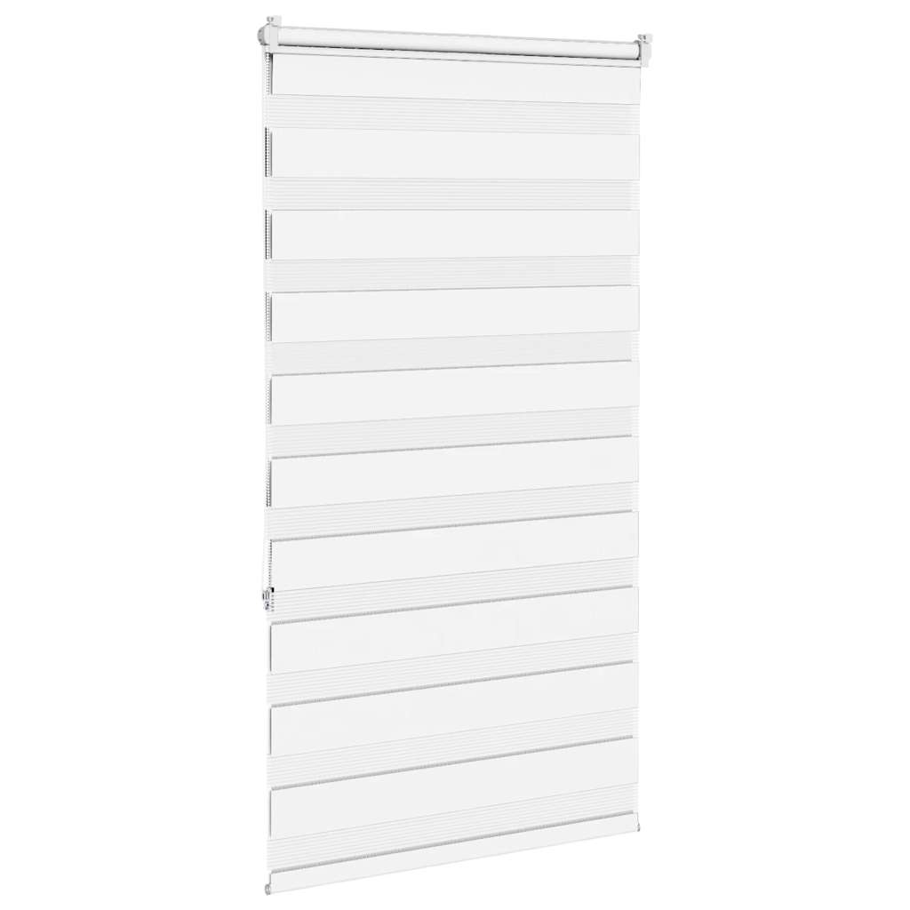 vidaXL Zebra Blind White 90x150 cm Fabric Width 85.9 cm Polyester