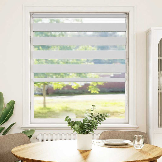 vidaXL Zebra Blind White 100x150 cm Fabric Width 95,9 cm Polyester