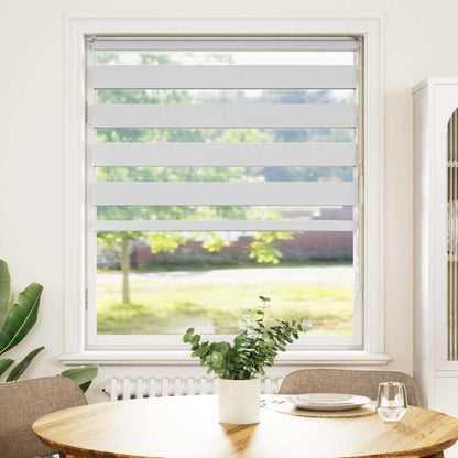 vidaXL Zebra Blind White 105x150 cm Fabric Width 100,9 cm Polyester