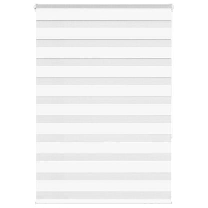 vidaXL Zebra Blind White 110x150 cm Fabric Width 105.9 cm Polyester