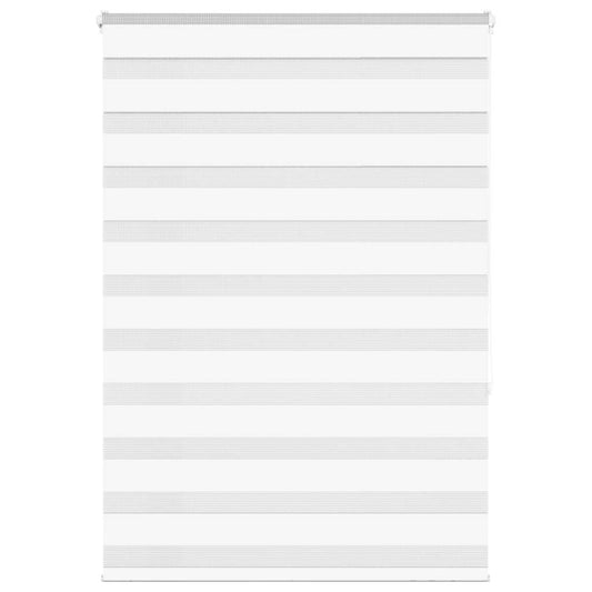 vidaXL Zebra Blind White 110x150 cm Fabric Width 105.9 cm Polyester