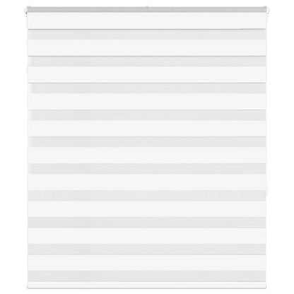 vidaXL Zebra Blind White 120x150 cm Fabric Width 115.9 cm Polyester