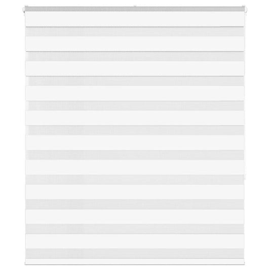 vidaXL Zebra Blind White 120x150 cm Fabric Width 115,9 cm Polyester