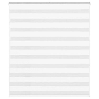 vidaXL Zebra Blind White 125x150 cm Fabric Width 120.9 cm Polyester