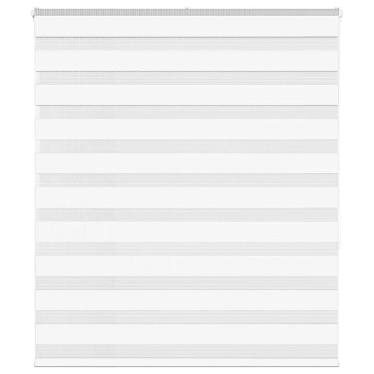 vidaXL Zebra Blind White 135x150 cm Fabric Width 130,9 cm Polyester