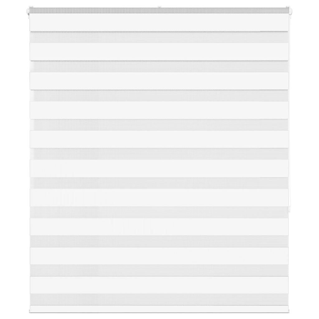 vidaXL Zebra Blind White 135x150 cm Fabric Width 130.9 cm Polyester